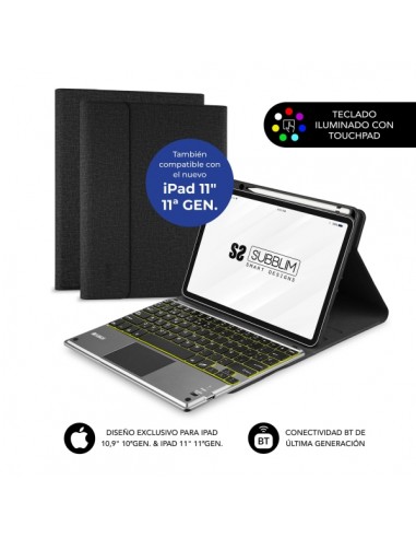 Subblim Funda con Teclado Excluisva para iPad 10Â-y 11Â-GeneraciÃ³n de 10.9" y 11" - Teclas Retroiluminadas -
