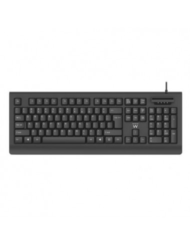 Ewent EW3286 Teclado USB con Lector Inteligente de Tipo PC SC 2.0 como DNIe o Tarjeta Sanitaria EspaÃ±ola - Idioma