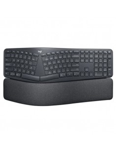 Logitech Ergo K860 Teclado Bluetooth Inalambrico USB - Ergonomico - Reposamuñecas - Color Negro