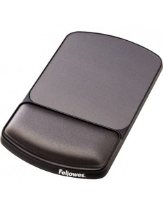 Fellowes Alfombrilla Premiun-con Reposamuñecas Ajustable Gel - Angulo y Altura Ajustable - Superficie de Poliester - Color