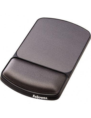 Fellowes Alfombrilla Premiun-con Reposamuñecas Ajustable Gel - Angulo y Altura Ajustable - Superficie de Poliester - Color