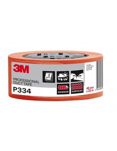 3M Cinta Adhesiva Americana - 48mm x 25m - Alta Adherencia - Color Naranja