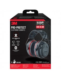 3M Worktunes Connect Orejeras Auditivas con Bluetooth - Microfono Integrado - SNR 3dB - Sonido de Alta Calidad - Ajustable -