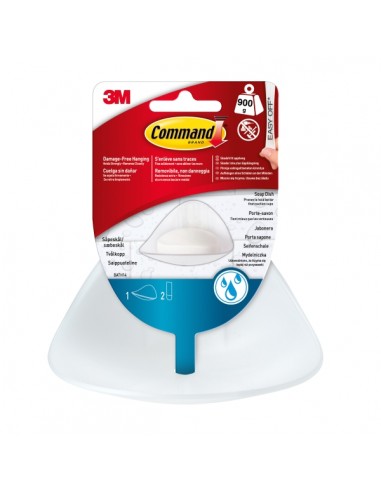 Command Jabonera de Aseo - Soporta hasta 0.9kg - Color Blanco