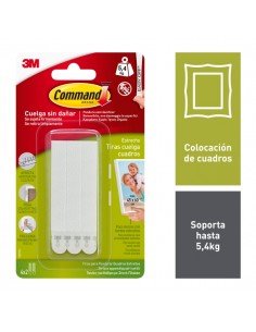 Command Tiras Adhesivas para Colgar Cuadros - Color Blanco