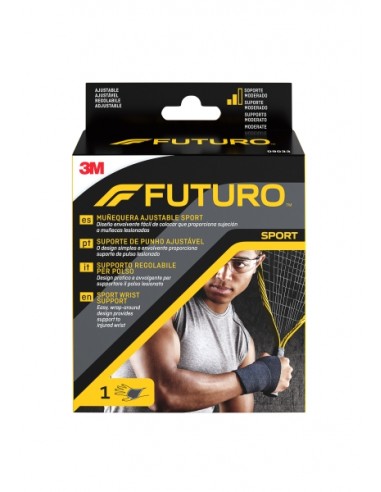 Futuro Sport Soporte para Mano - Ajustable (11.4 - 24.1cm) - Color Negro