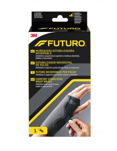 Futuro Soporte para Mano - Estabilizador Brazo y Mano - Ajustable (14 - 21.5cm) - Reversible - Transpirable - Color Gris