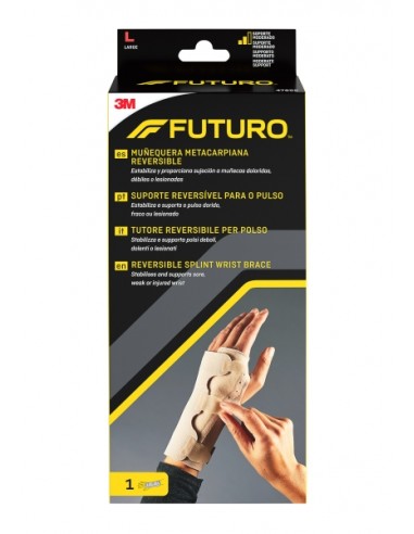 Futuro Soporte para Mano - Estabilizacion Metacarpiana - Talla L (19 - 22.9cm) - Reversible - Transpirable - Color Beige