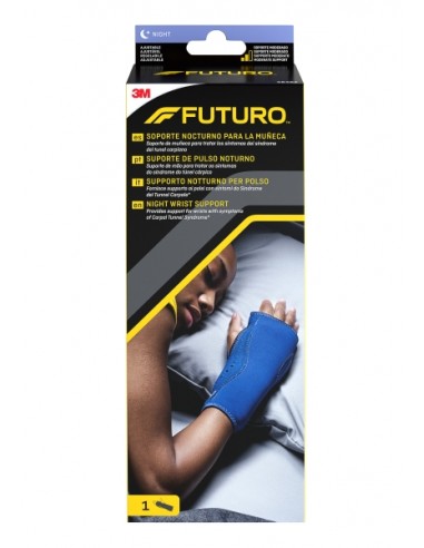Futuro Soporte Nocturno para Brazo y Mano - Ajustable (13.3 - 22.9cm) - Transpirable - Color Azul