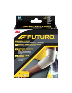 Futuro Comfort Codera - Talla M (25.4 - 27.9cm) - Transpirable - Elastico - Anatomico - Color Gris