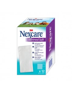 Nexcare Sterimed Pack de 12 Compresas de Gasa No Tejida - 36x40cm - Esteril - Transpirables - Hipoalergenicas - Color Blanco