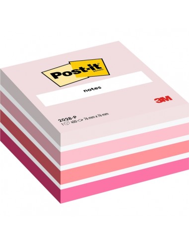 Post-It Cubo de 450 Notas Adhesivas Reposicionables - Forma Cuadrada - 76x76mm - Colores Surtidos