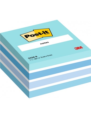 Post-It Cubo de 450 Notas Adhesivas Reposicionables - Forma Cuadrada - 76x76mm - Colores Surtidos