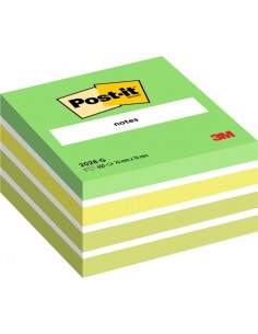 Post-It Cubo de 450 Notas Adhesivas Reposicionables - Forma Cuadrada - 76x76mm - Colores Surtidos