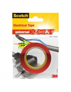 Scotch Cinta Aislante - 10m x 15mm - Color Rojo