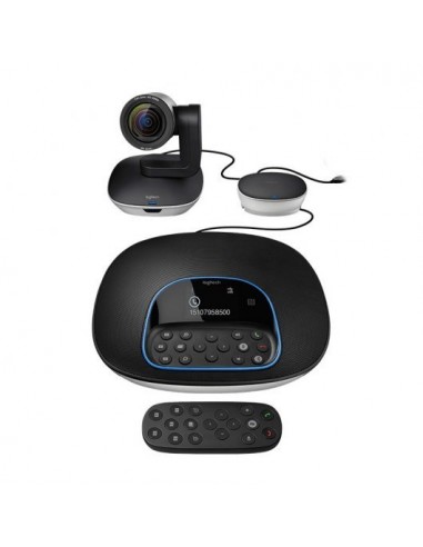 Logitech Group Sistema de Videoconferencias Webcam HD 1080p - USB 2.0 - Zoom 10x - Microfonos Integrados - Enfoque Automatico