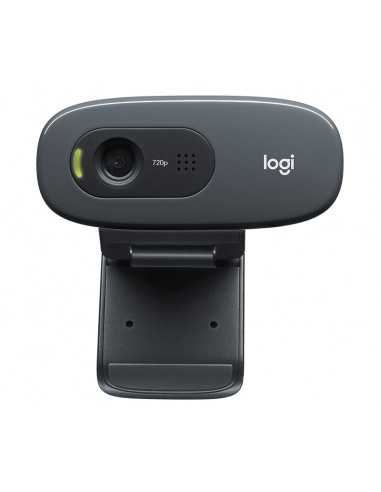 Logitech C270 Webcam HD 720p - 3Mpx - USB 2.0 - Microfono Integrado - Angulo de Vision 60-- Enfoque Fijo - Cable de 1.50 -