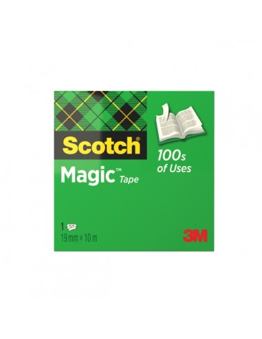 Scotch Magic Cinta Adhesiva Invisible - 19mm x 10m - Color Transparente
