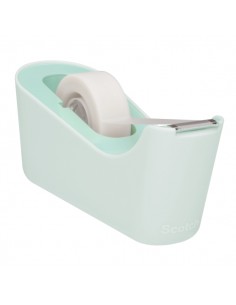 Scotch Dispensador de Cinta Adhesiva - para Cintas de hasta 19mm x 33m - Incluye Cinta Adhesiva - Color Menta