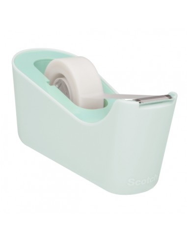 Scotch Dispensador de Cinta Adhesiva - para Cintas de hasta 19mm x 33m - Incluye Cinta Adhesiva - Color Menta