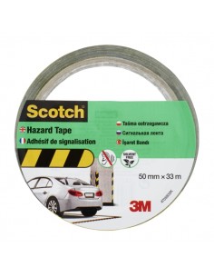 Scotch Cinta Adhesiva de Marcaje - 50mm x 33m - Color Negro Amarillo
