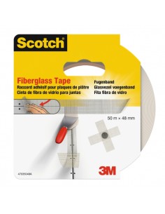 Scotch Cinta Adhesiva para Yeso - 48mm x 50m - Fibra de Vidrio - Color Blanco
