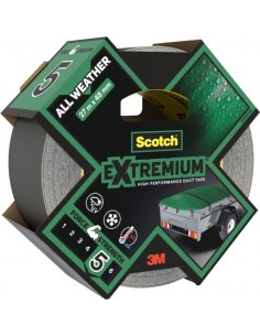 Scotch Extremium Cinta Adhesiva Americana - 48mm x 27m - Uso en Exterior - Altas Prestaciones - Color Negro