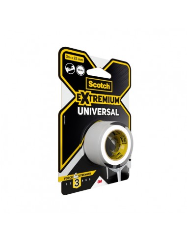 Scotch Extremium Universal Cinta Adhesiva Americana - 3m x 25mm - Color Blanco