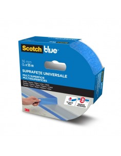 Scotchblue Cinta de Enmascarar - 36mm x 55m - 100-PEFC - Multisuperficie - Color Azul