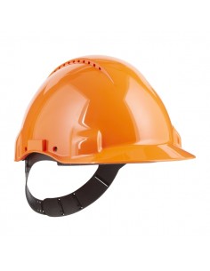 3M Casco de Proteccion - con Ventilacion - Sensor Uvicator - Pin de Ajuste - Color Naranja