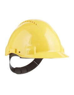 3M Casco Protector - con Ventilacion - Sensor Uvicator - Pin de Ajuste - Color Amarillo
