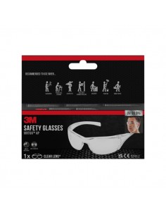 3M Virtua AP Gafas de Seguridad - Antirrayaduras - Lente y Montura Incolora - Proteccion UV - Color Transparente