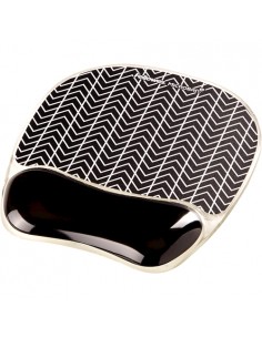 Fellowes Alfombrilla con Reposamuñecas Photo Gel - Alivia los Puntos de Presion - Base Antideslizante - Color Negro