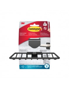 Command Jabonera de Aseo - Soporta hasta 0.9kg - Incluye 2 Tiras Adhesivas Medianas para Aseo - Color Negro Mate