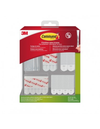 Command Pack Surtido de Fijacion Adhesiva - Formatos Surtidos - hasta 7kg - Color Blanco