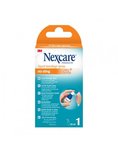 Nexcare Aposito Liquido - 18ml - Sin Alcohol - Secado Rapido - Impide Entrada de Agua - Transpirable - Color Transparente