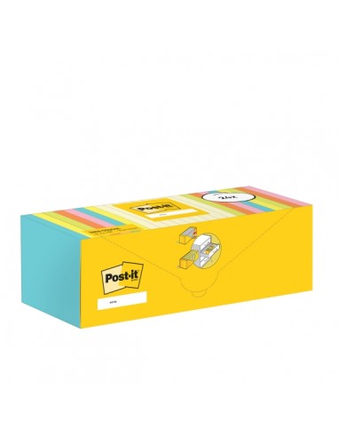 Post-It Pack de 24 Blocs de 100 Notas Adhesivas Reposicionables - 76x76mm - 100-PEFC - Colores Surtidos