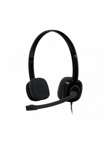 Logitech H151 Auriculares con Microfono - Microfono Giratorio - Controles en Cable - Diadema Ajustable - Conexion Jack 3.5mm