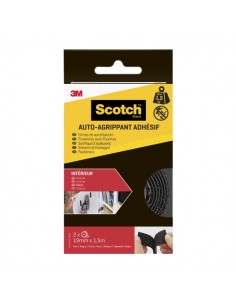 Scotch Cierres Adhesivos Reposicionables - 19mm x 1.5m - Uso en Interior - Color Negro