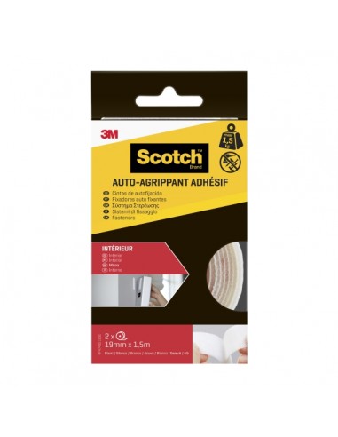 Scotch Cierres Adhesivos Reposicionables - 19mm x 1.5m - Uso en Interior - Color Transparente