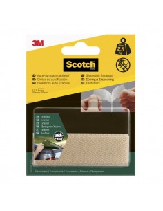 Scotch Pack de 2 Cierres Adhesivos Reposicionables - 25x76mm - Uso en Exterior - Color Transparente