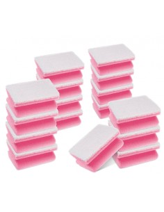 Scotch-Brite Pack de 16 Esponjas para Aseo XXL - Proteccion para los Dedos - Color Rosa Blanco