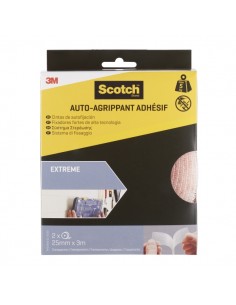 Scotch Extreme Cierres Adhesivos Reposicionables - 25mm x 3m - Color Transparente