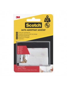 Scotch Pack de 2 Cierres Adhesivos Reposicionables - 19x76mm - Uso en Interior - Color Blanco