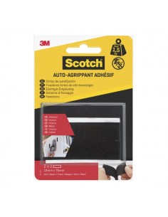 Scotch Pack de 2 Cierres Adhesivos Reposicionables - 19x76mm - Uso en Interior - Color Negro