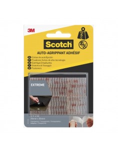 Scotch Extreme Pack de 6 Cierres Adhesivos Reposicionables - 25x25mm - Color Transparente
