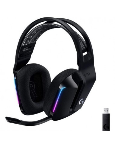Logitech G733 Auriculares Gaming Inalambricos DTS 7.1 con Microfono - Tecnologia Lightspeed - Iluminacion RGB - Autonomia