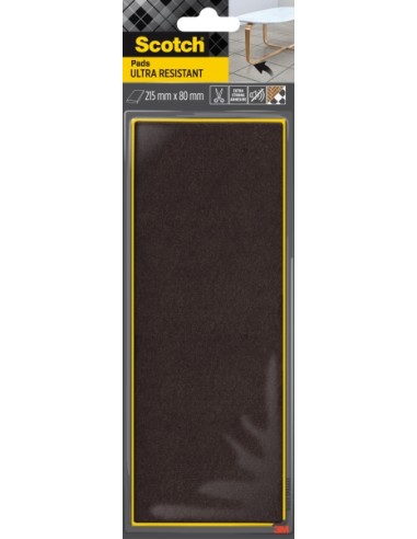 Scotch Almohadillas de Fieltro Adhesivas - Ultra Resistentes - 215x80mm - Paquete de 1 - Color Negro