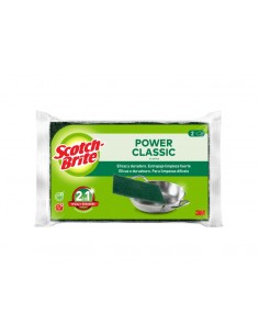 Scotch-Brite Classic Pack de 2 Estropajos de Cocina - Color Verde Oscuro