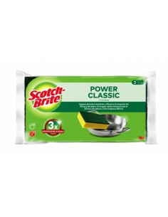 Scotch-Brite Classic Estropajo de Cocina - Proteccion para los Dedos - Color Amarillo